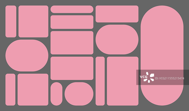 时尚的16x9便当格子布局风格图片素材