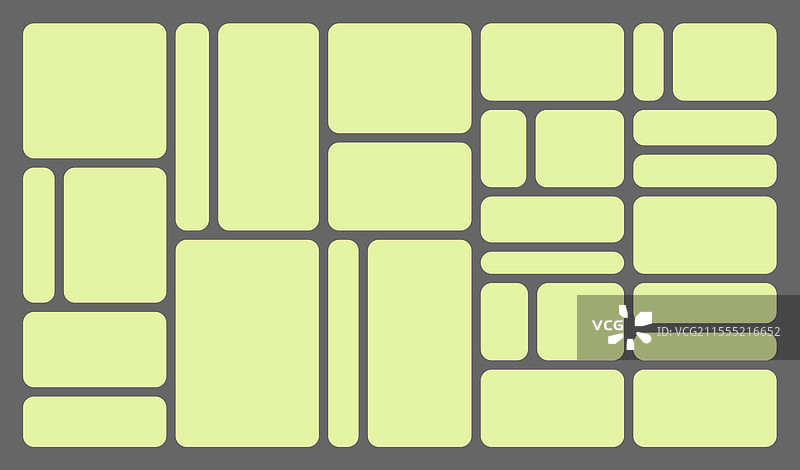 时尚的16x9便当格子布局风格图片素材