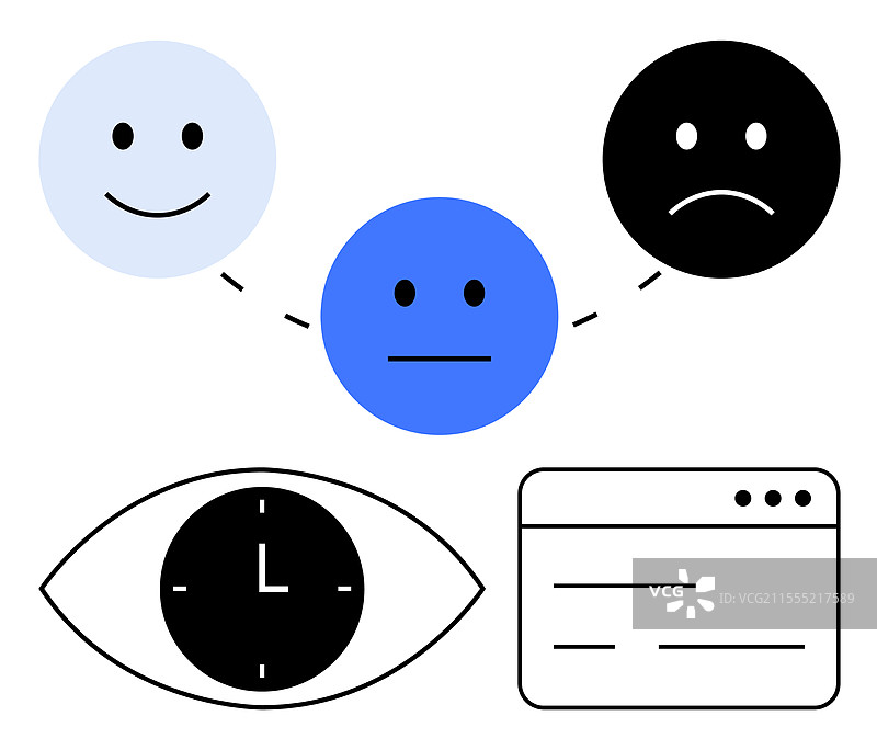 情绪状态进展眼动追踪图片素材