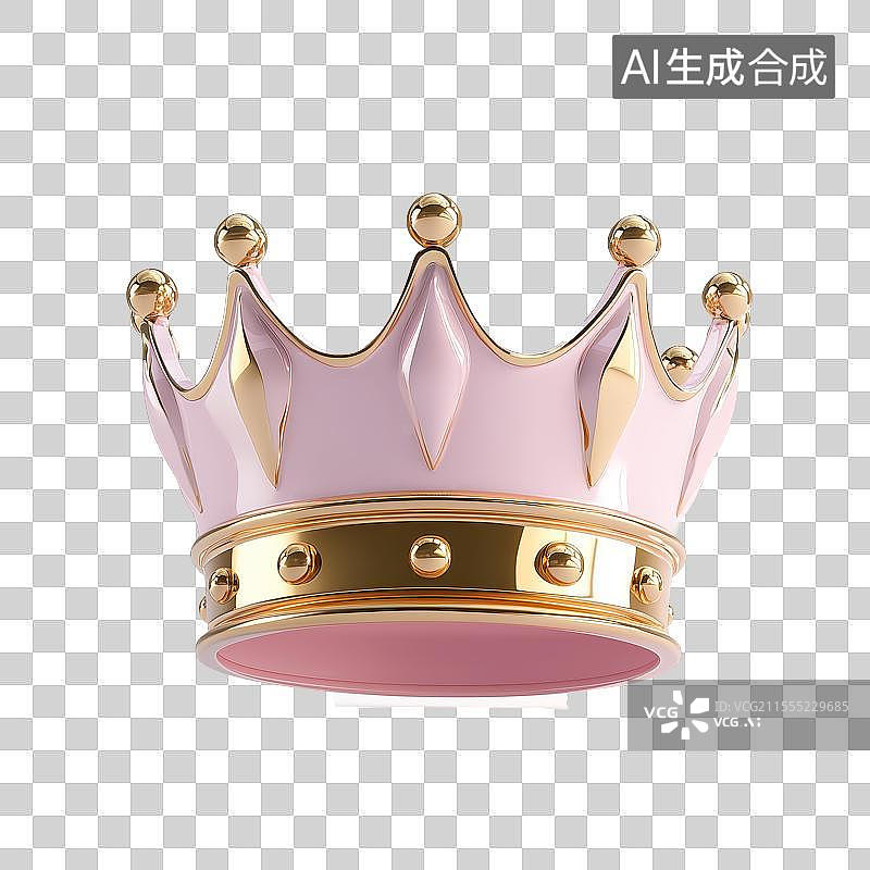【AI数字艺术】免扣游戏元素皇冠3d图标图片素材