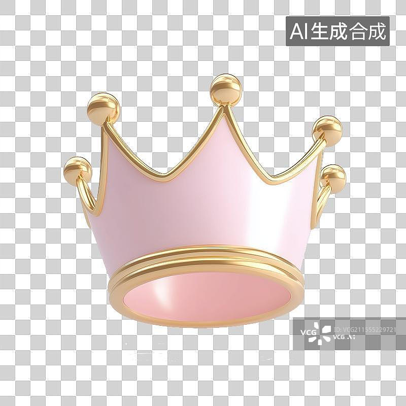 【AI数字艺术】免扣游戏元素皇冠3d图标图片素材