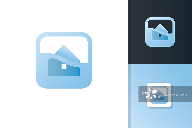 湖边别墅标志图片素材