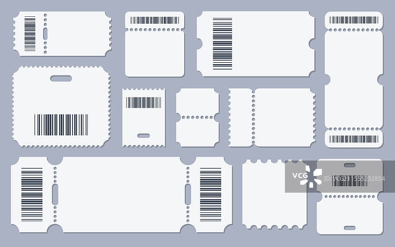 空白纸质票据可撕入口图片素材