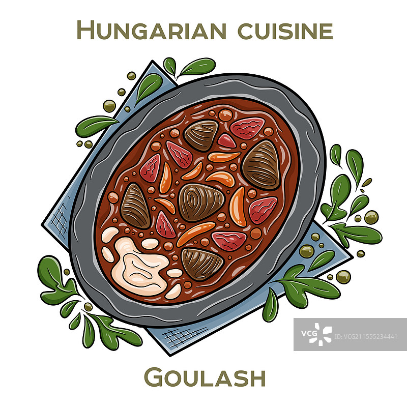 古拉什是一种丰盛的匈牙利炖牛肉。图片素材