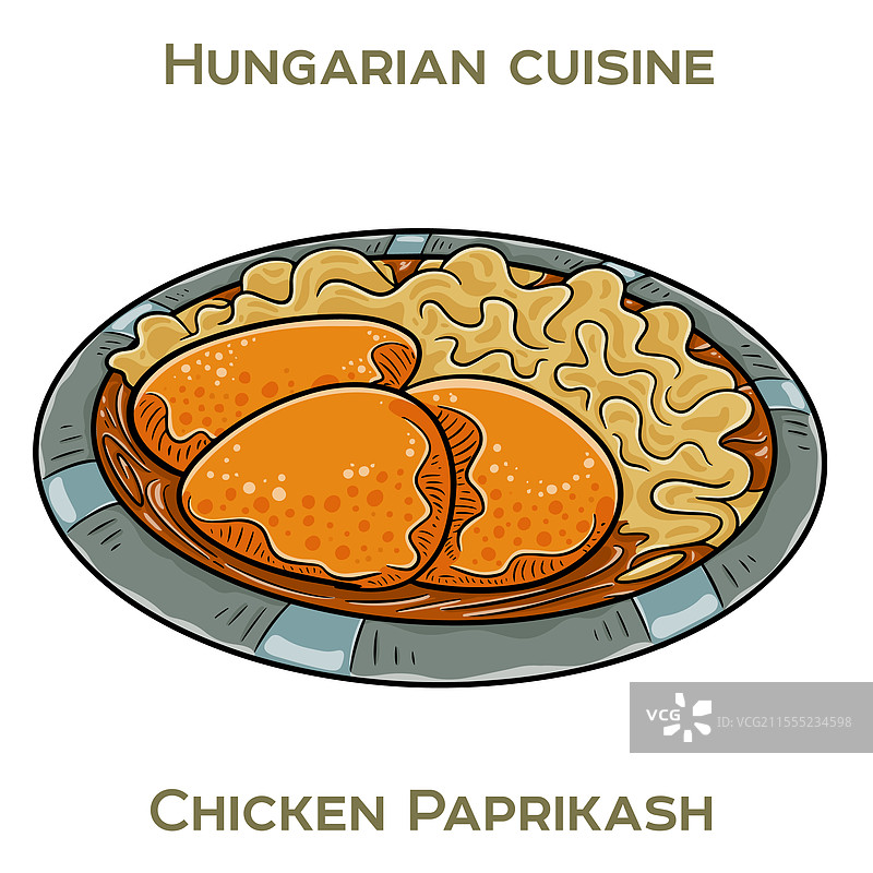 鸡肉辣椒炖是一道传统的匈牙利菜。图片素材