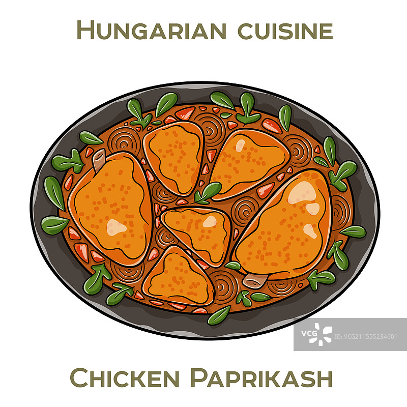 鸡肉辣椒炖是一道传统的匈牙利菜。图片素材