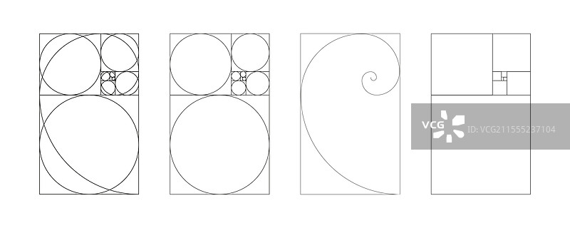 斐波那契数组数字和谐比例图片素材