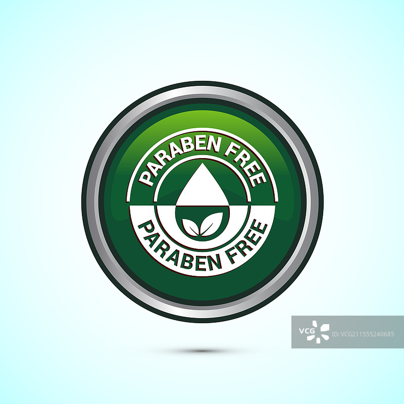 无对羟基苯甲酸酯图标，适合产品标签使用图片素材