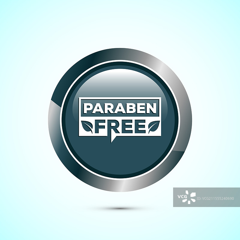 无对羟基苯甲酸酯图标，适合产品标签，灰色图片素材