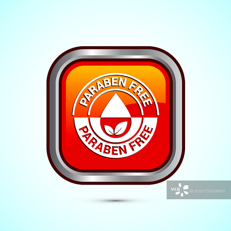 无对羟基苯甲酸酯图标，适合产品标签使用图片素材