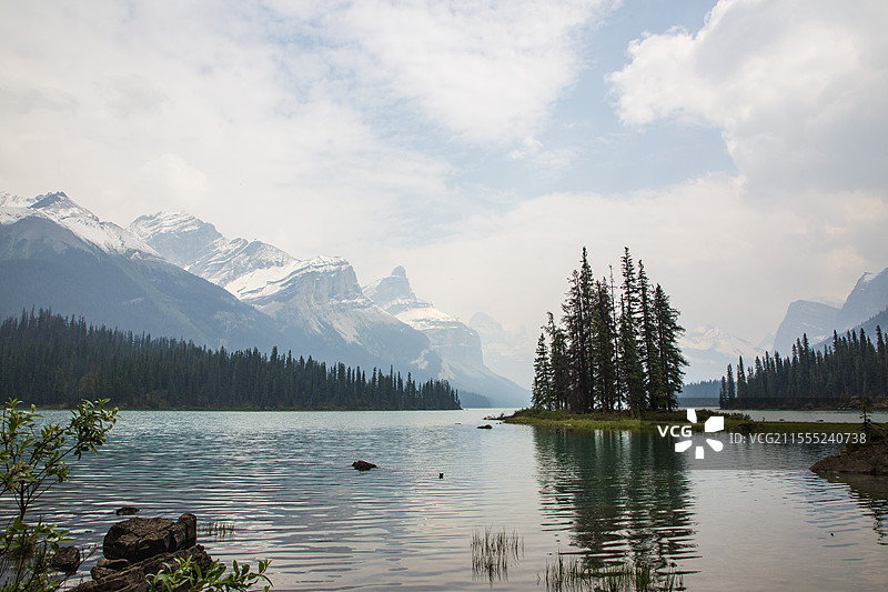 贾斯珀（Jasper）国家公园玛琳（Maligne）湖精灵岛（Spirit Island）风光图片素材
