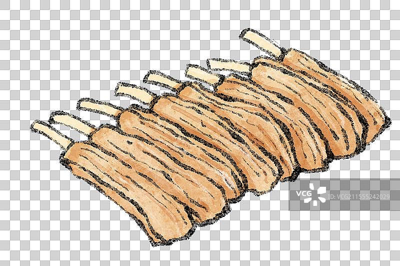 青海美食国风插画-手抓羊肉图片素材