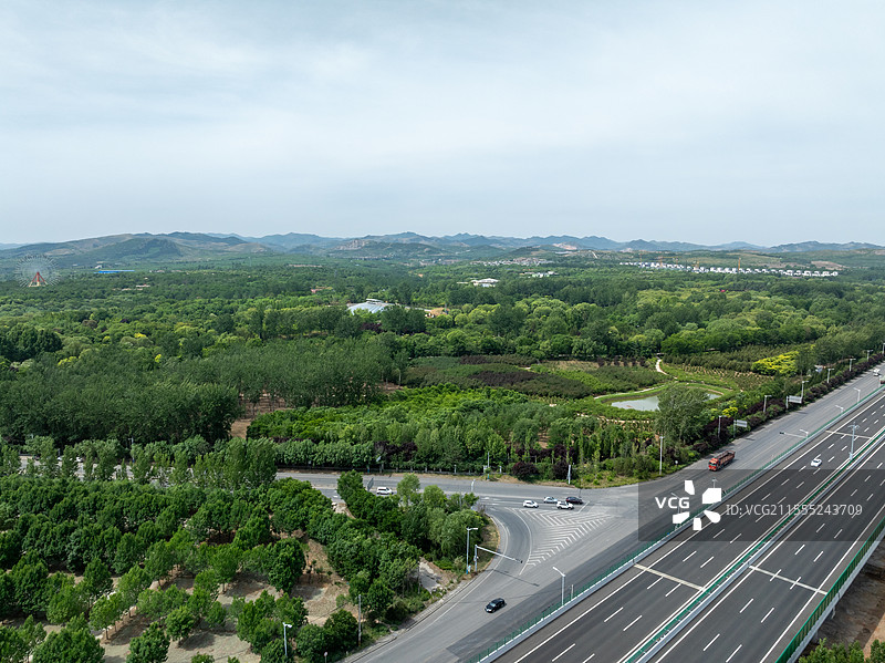 山东济南野生动物世界航拍图片素材