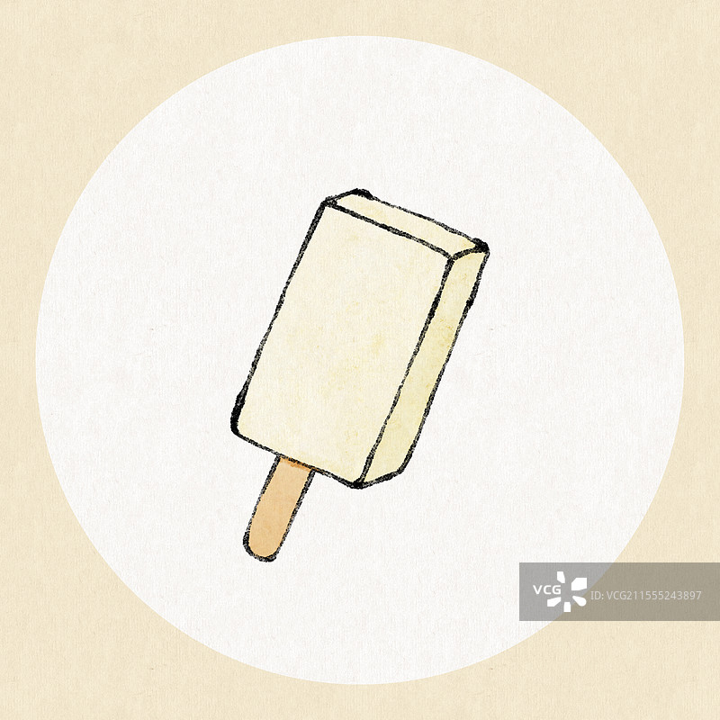 青海美食国风插画-青海奶糕图片素材