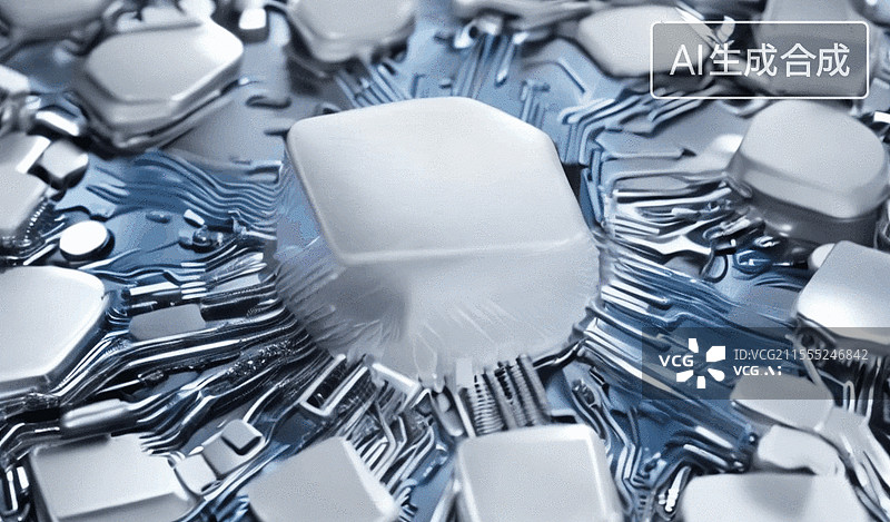 【AI数字艺术】科技核心图片素材