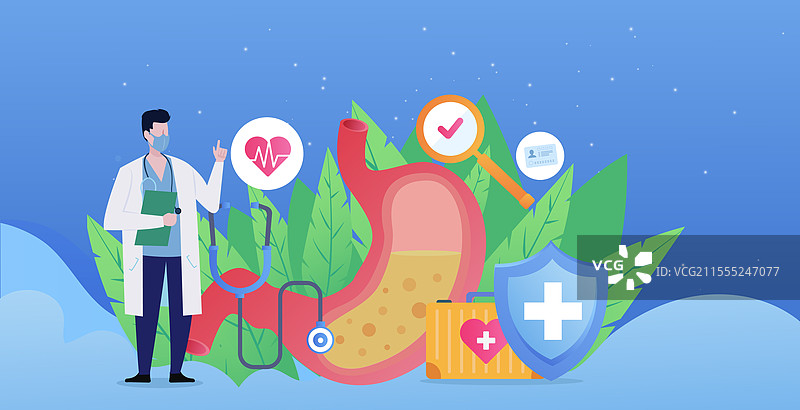 国际护胃日医疗健康保健胃炎胃酸消化不良胃痛图片素材