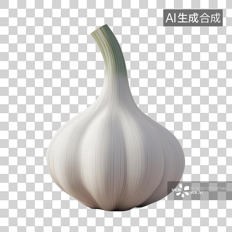 【AI数字艺术】3d白蒜头免抠元素图片素材