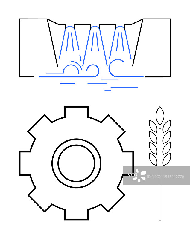 灌溉农业与工业设备图片素材