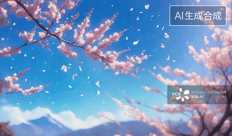 【AI数字艺术】春日樱花图片素材