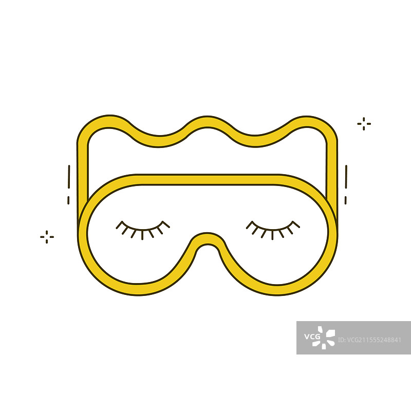 舒适旅行睡眠面罩图标设计图片素材