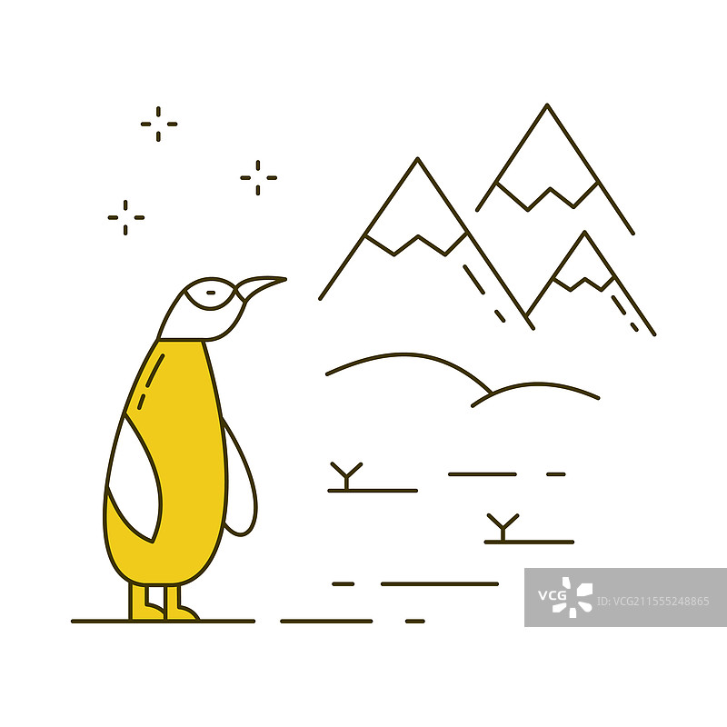 南极帝企鹅图标设计图片素材