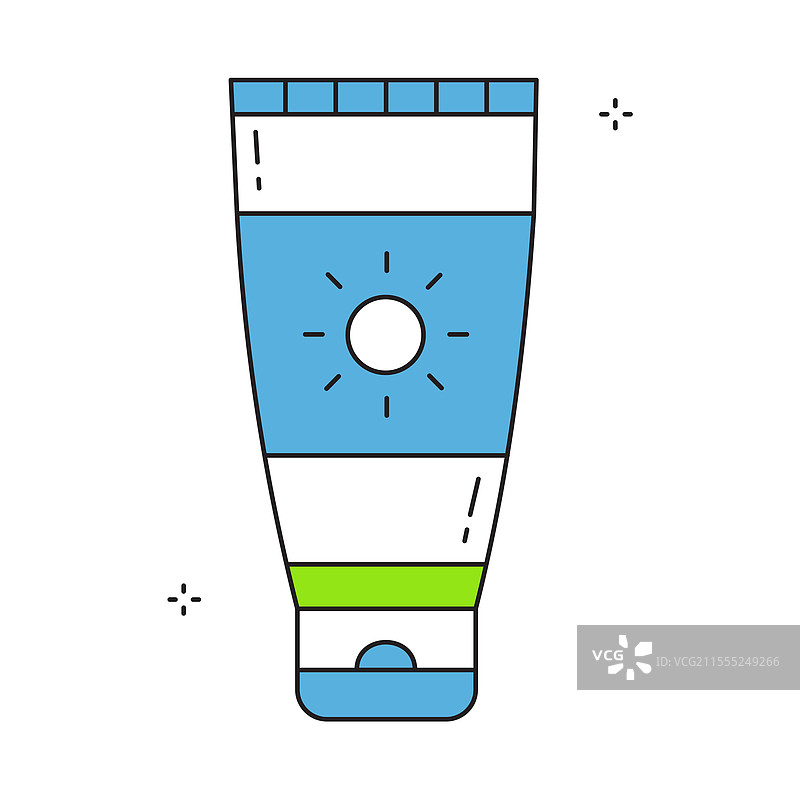 护肤防晒乳液管图标设计图片素材