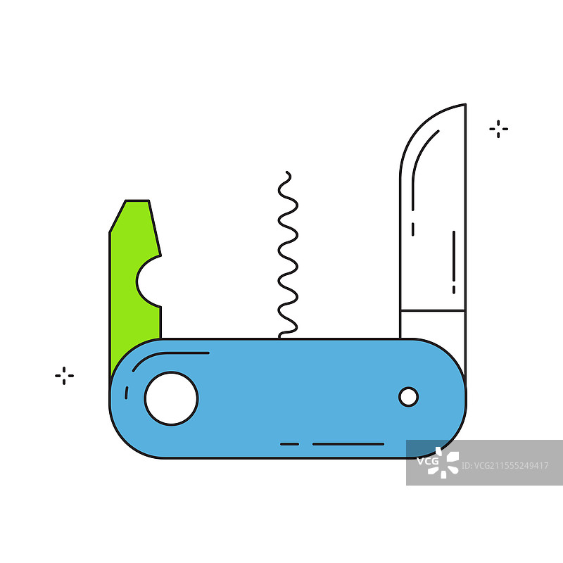 紧凑型瑞士军刀露营装备图标设计图片素材
