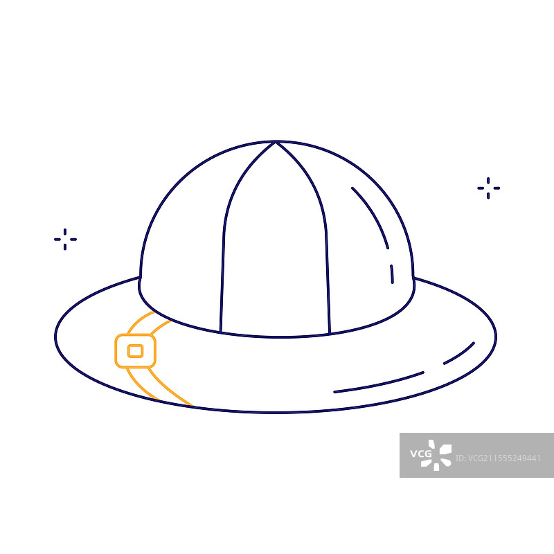 热带探险者狩猎帽图标设计图片素材