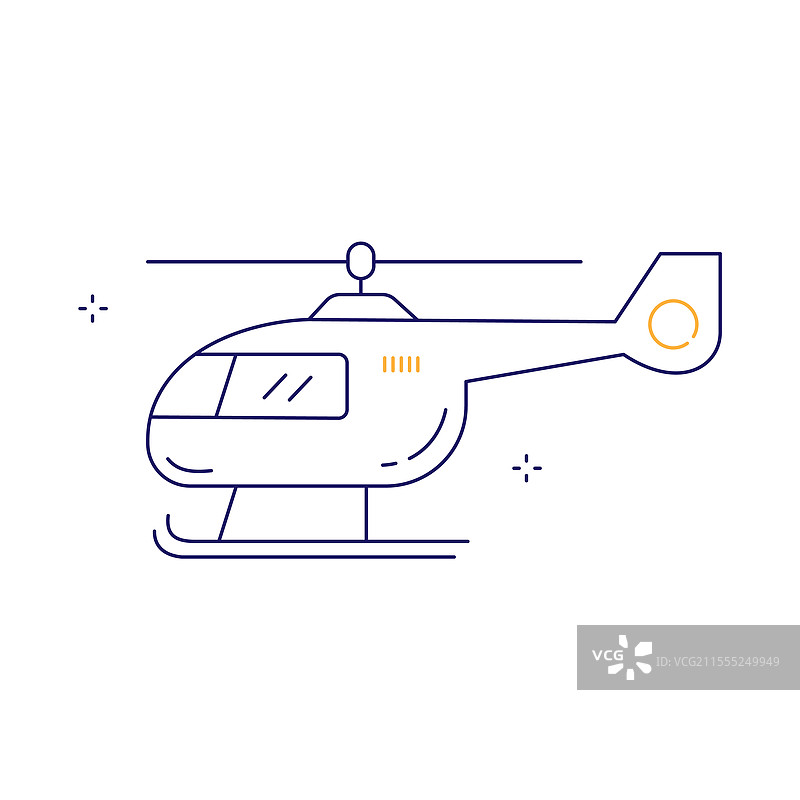 直升机剪影航空图标设计图片素材