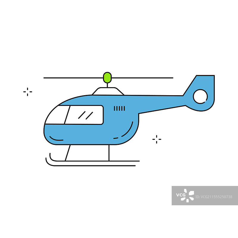 飞行器直升机图标设计图片素材