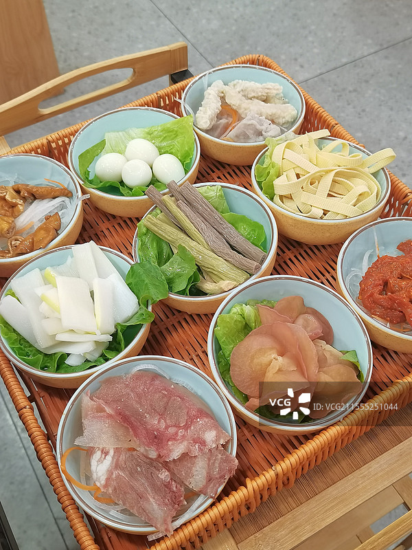 九宫格火锅食材图片素材