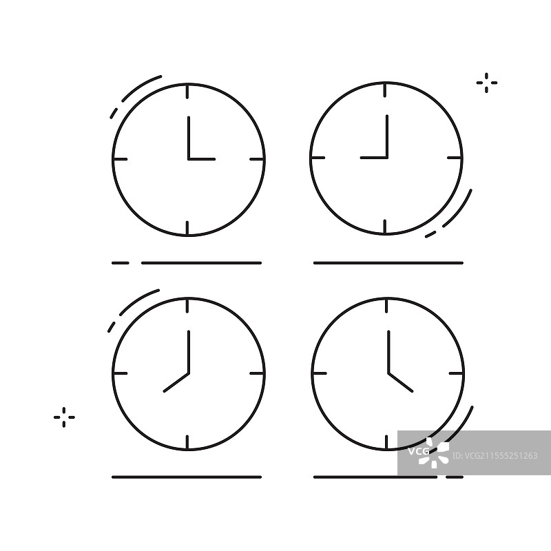 商业世界时区钟表图标设计图片素材