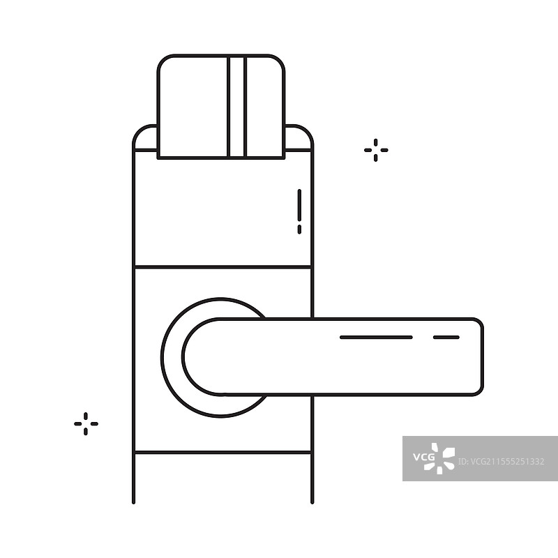 可编辑的卡锁安全访问图标设计图片素材