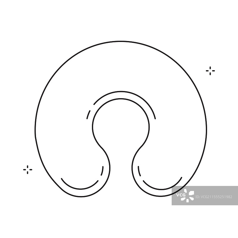 旅行枕头睡眠支持图标设计图片素材