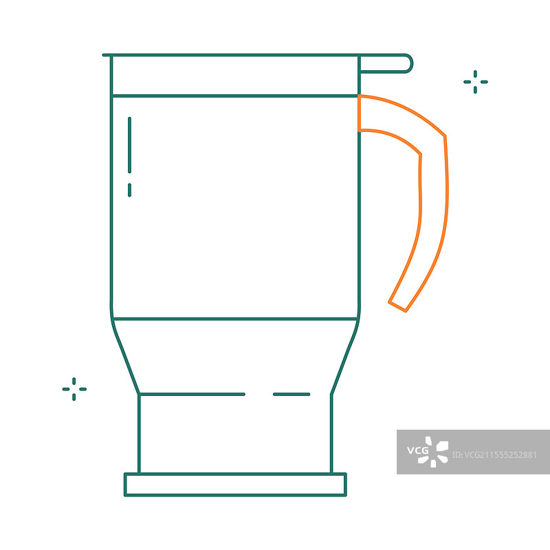 保温咖啡旅行杯图标设计图片素材