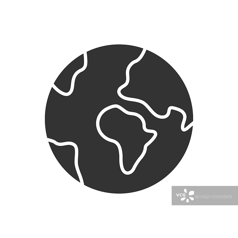 生态星球轮廓图标 地球 自然 关爱图片素材