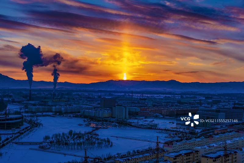 青河县夜景8图片素材