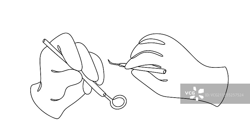 牙医的手图片素材