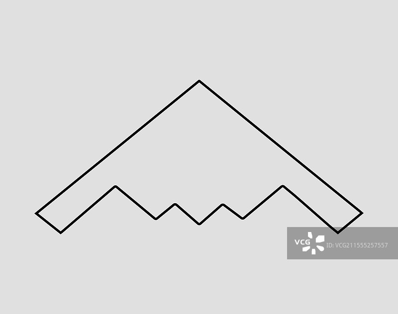 隐形轰炸机轮廓图片素材