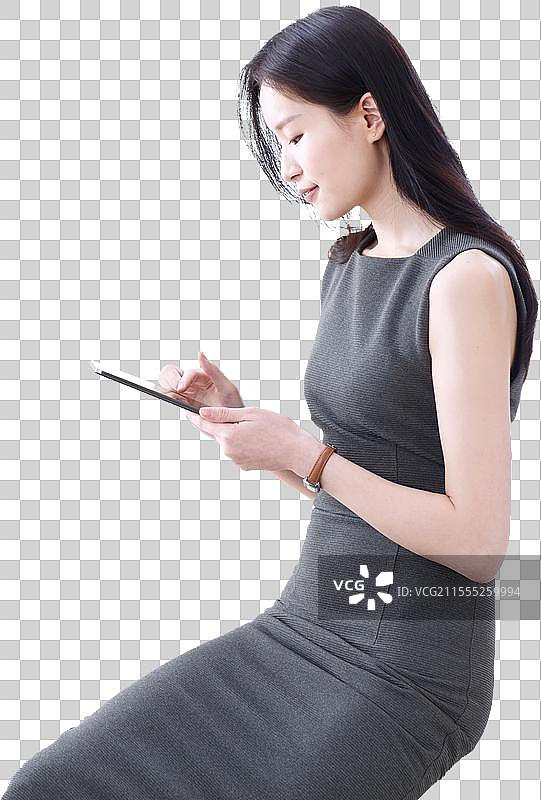 商务女人使用平板电脑图片素材