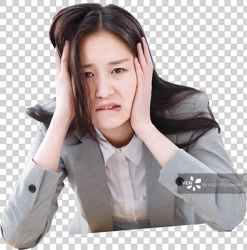 垂头丧气的商务女人图片素材
