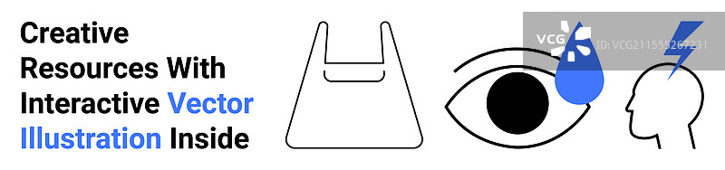 创意视觉元素 featuring 眼袋泪水图片素材