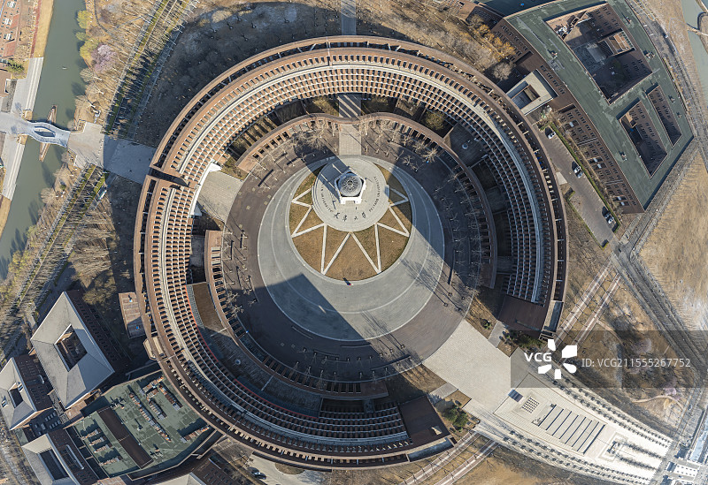 天津市津南区海河教育园天津大学航拍图片素材