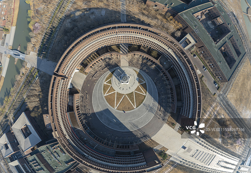 天津市津南区海河教育园天津大学航拍图片素材