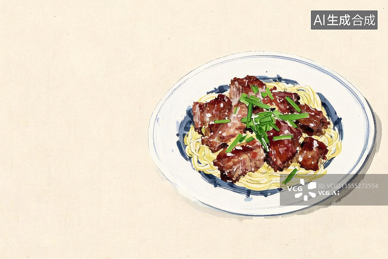 【AI数字艺术】国风水墨画模版背景居右图片素材