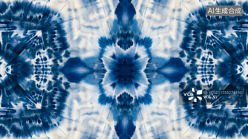 【AI数字艺术】扎染工艺艺术图案插画图片素材
