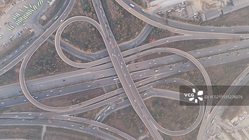 西安 半坡立交 立交桥 航拍图片素材