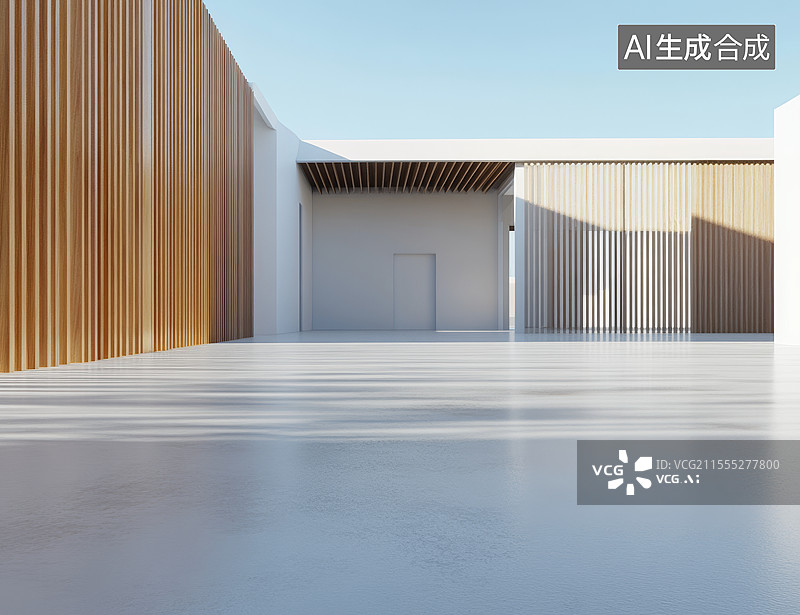 【AI数字艺术】海边现代简约建筑图片素材