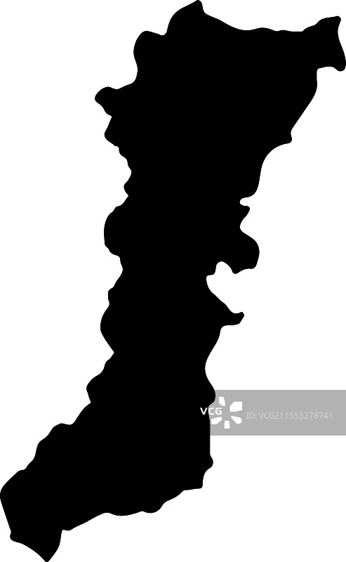 泰国春蓬的轮廓地图图片素材