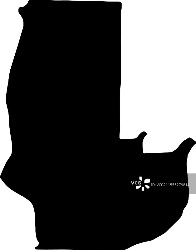 菲律宾达沃市轮廓地图图片素材